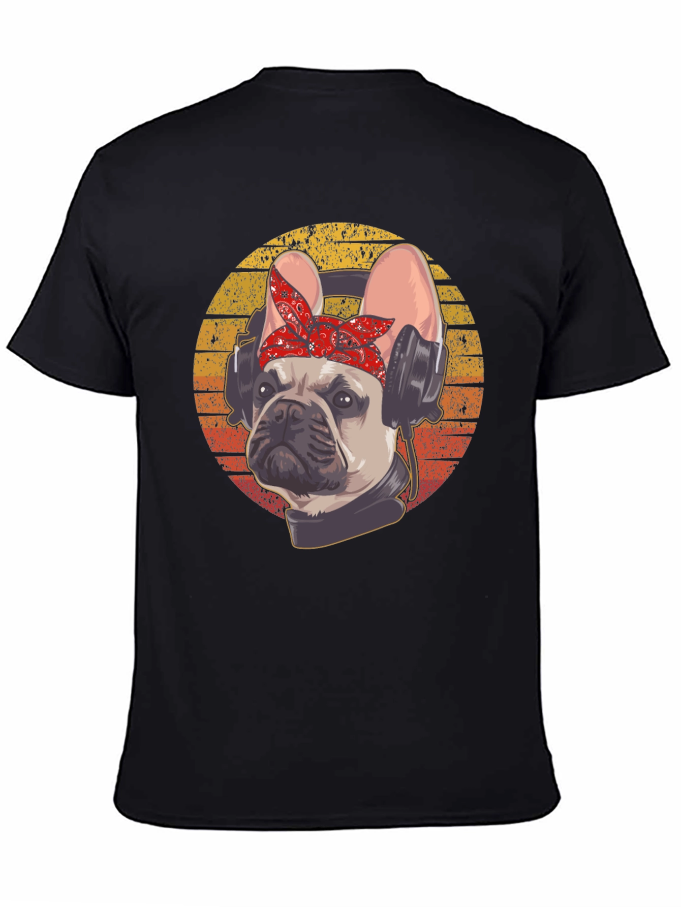 DJ French Bulldog T-Shirt - Cool Dog with Headphones!