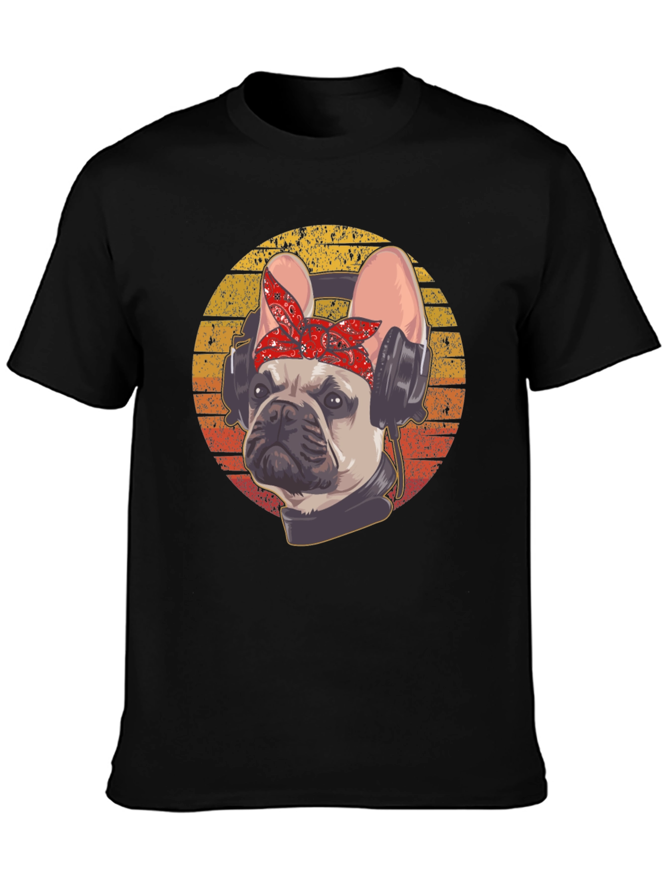 DJ French Bulldog T-Shirt - Cool Dog with Headphones!