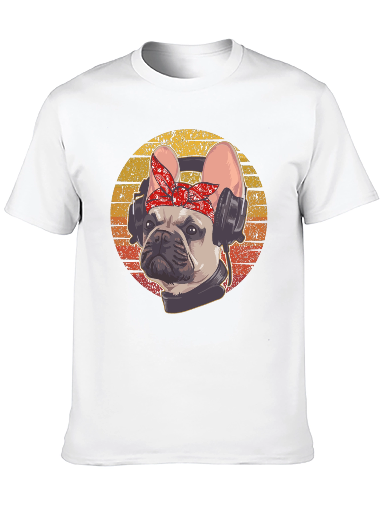 DJ French Bulldog T-Shirt - Cool Dog with Headphones!