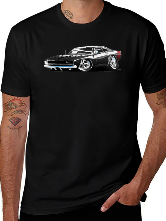 Classic Car Graphic T-Shirt - Black