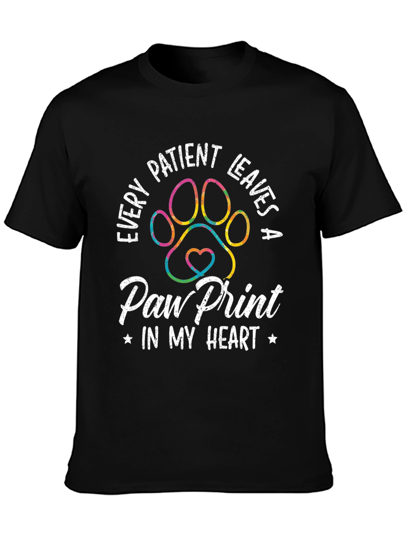 Paw Print Heart T-Shirt - Vet Nurse Tee