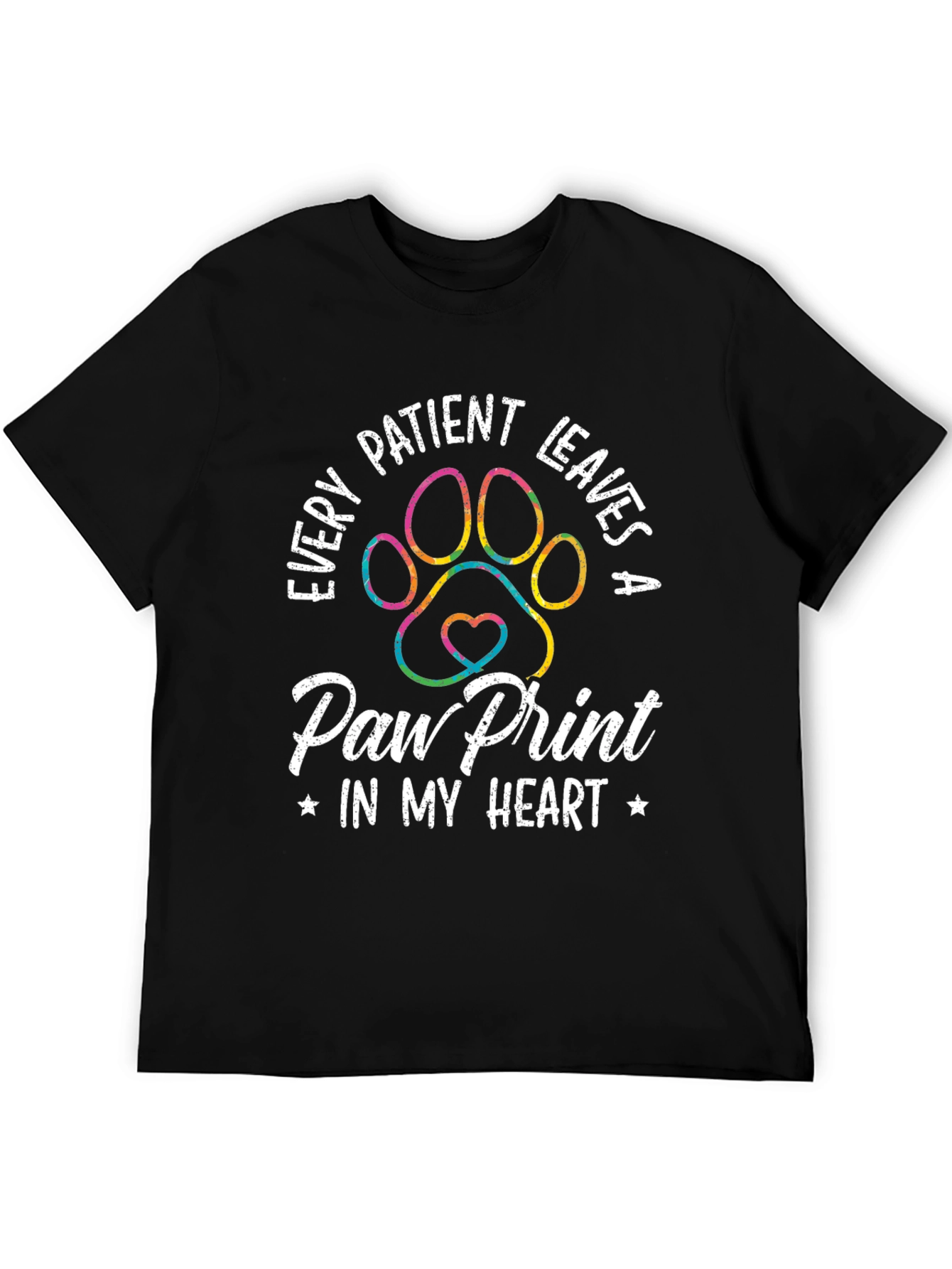 Paw Print Heart T-Shirt - Vet Nurse Tee