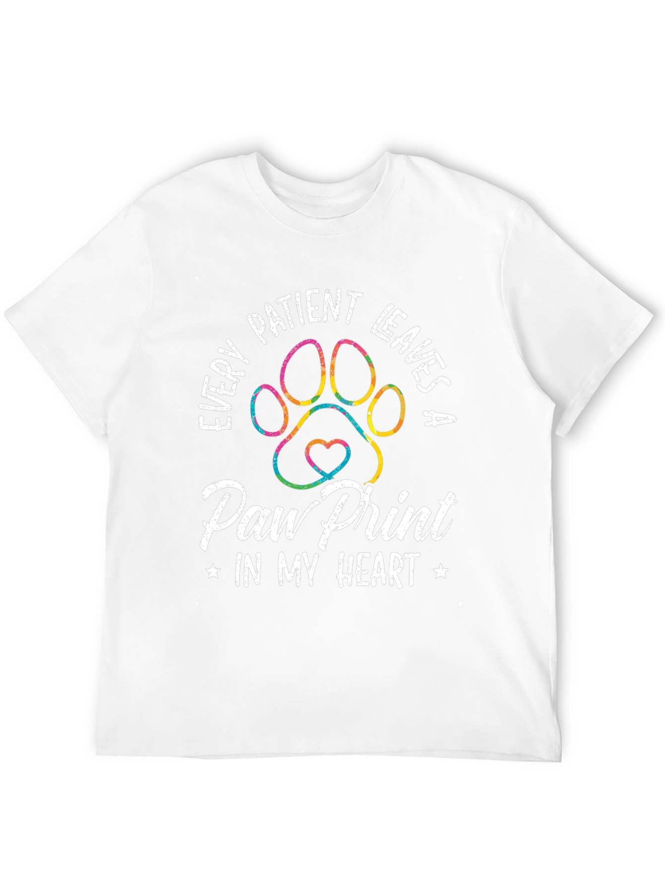 Paw Print Heart T-Shirt - Vet Nurse Tee