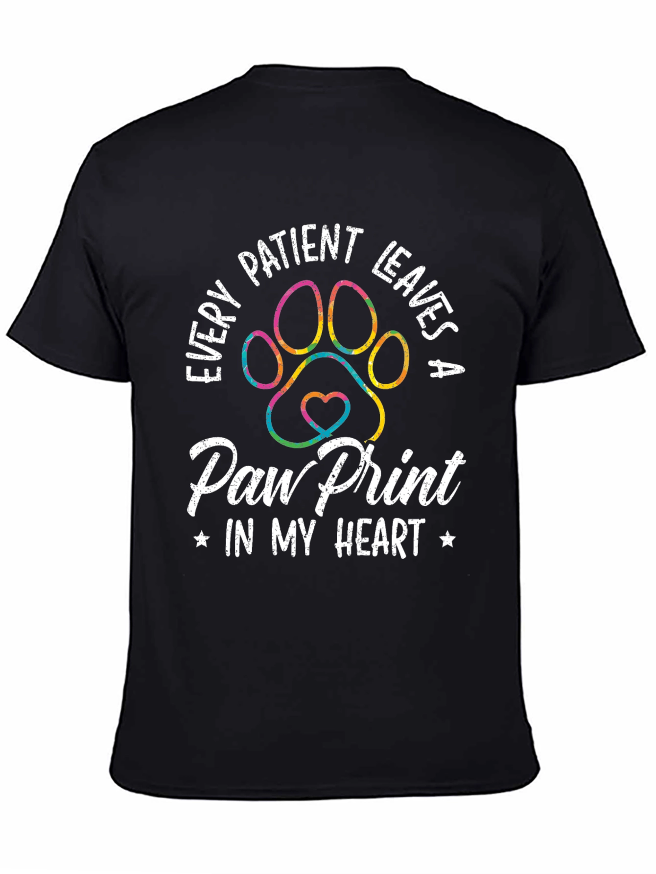 Paw Print Heart T-Shirt - Vet Nurse Tee