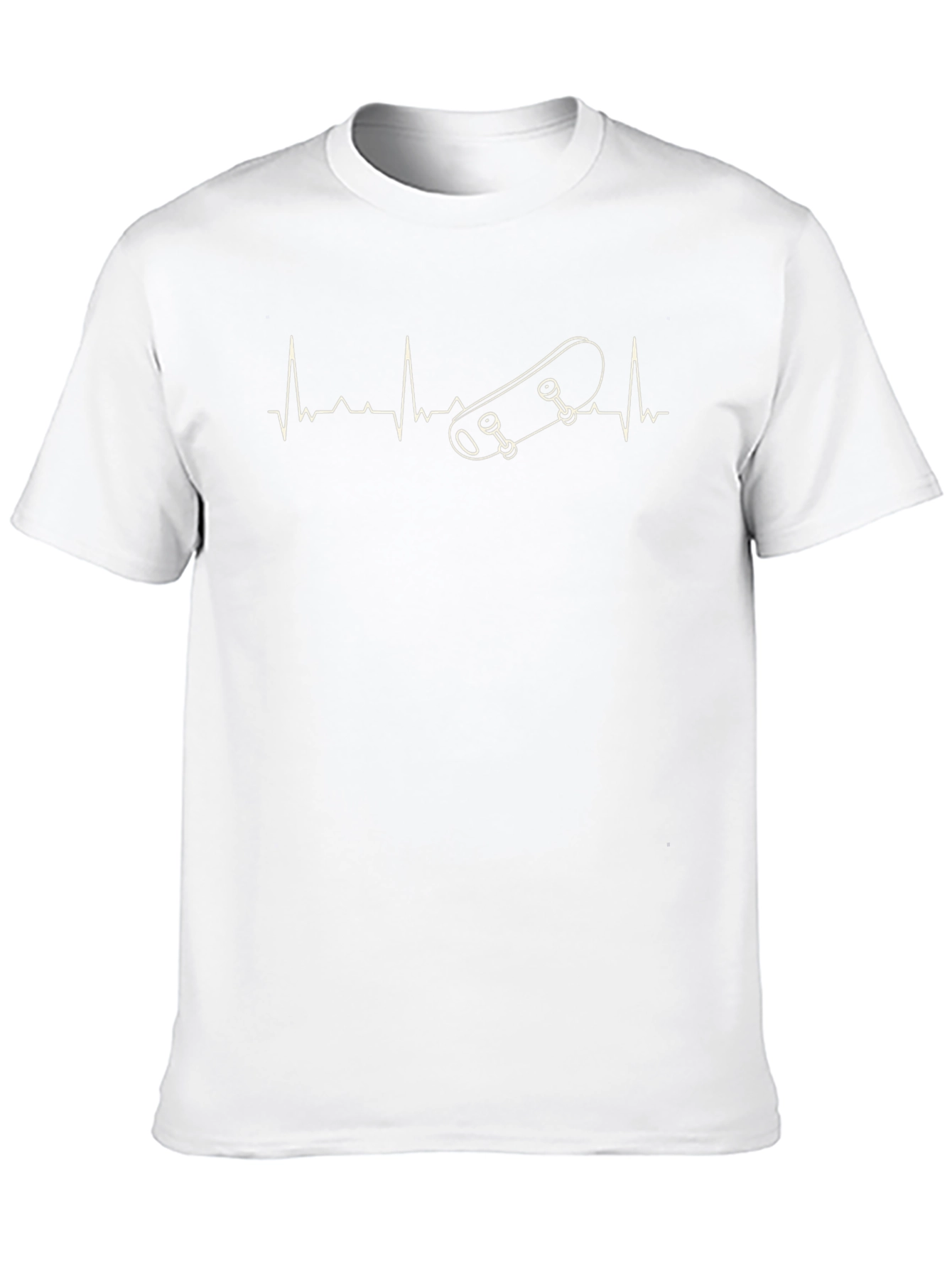 Skateboard Heartbeat Graphic Tee - Black