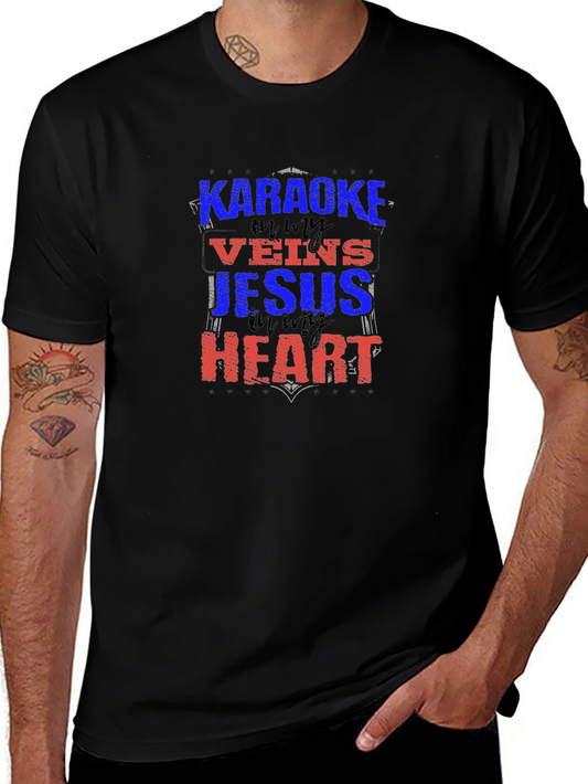 Karaoke Jesus Heart Graphic Tee