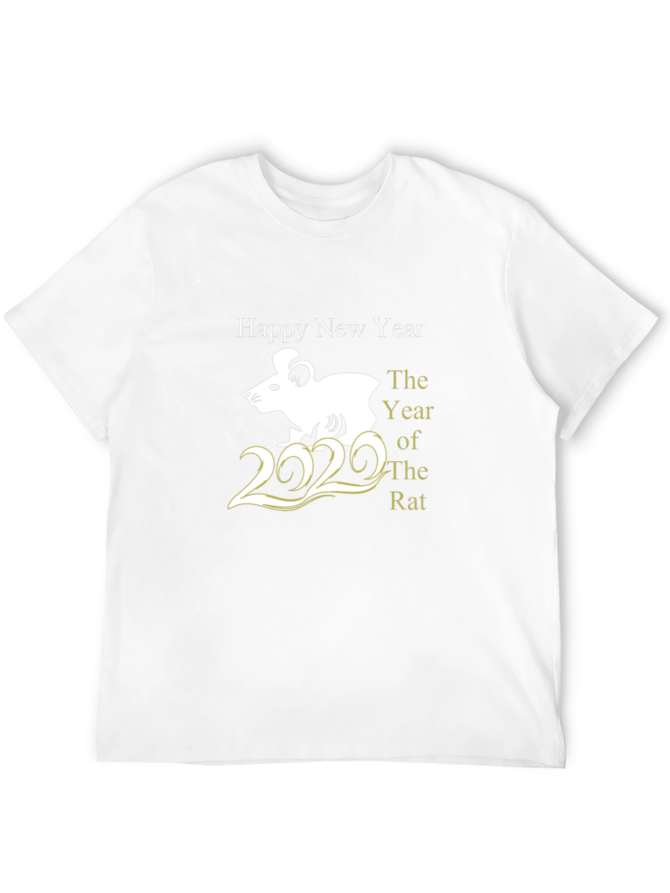 Happy New Year of the Rat 2020 Black T-Shirt