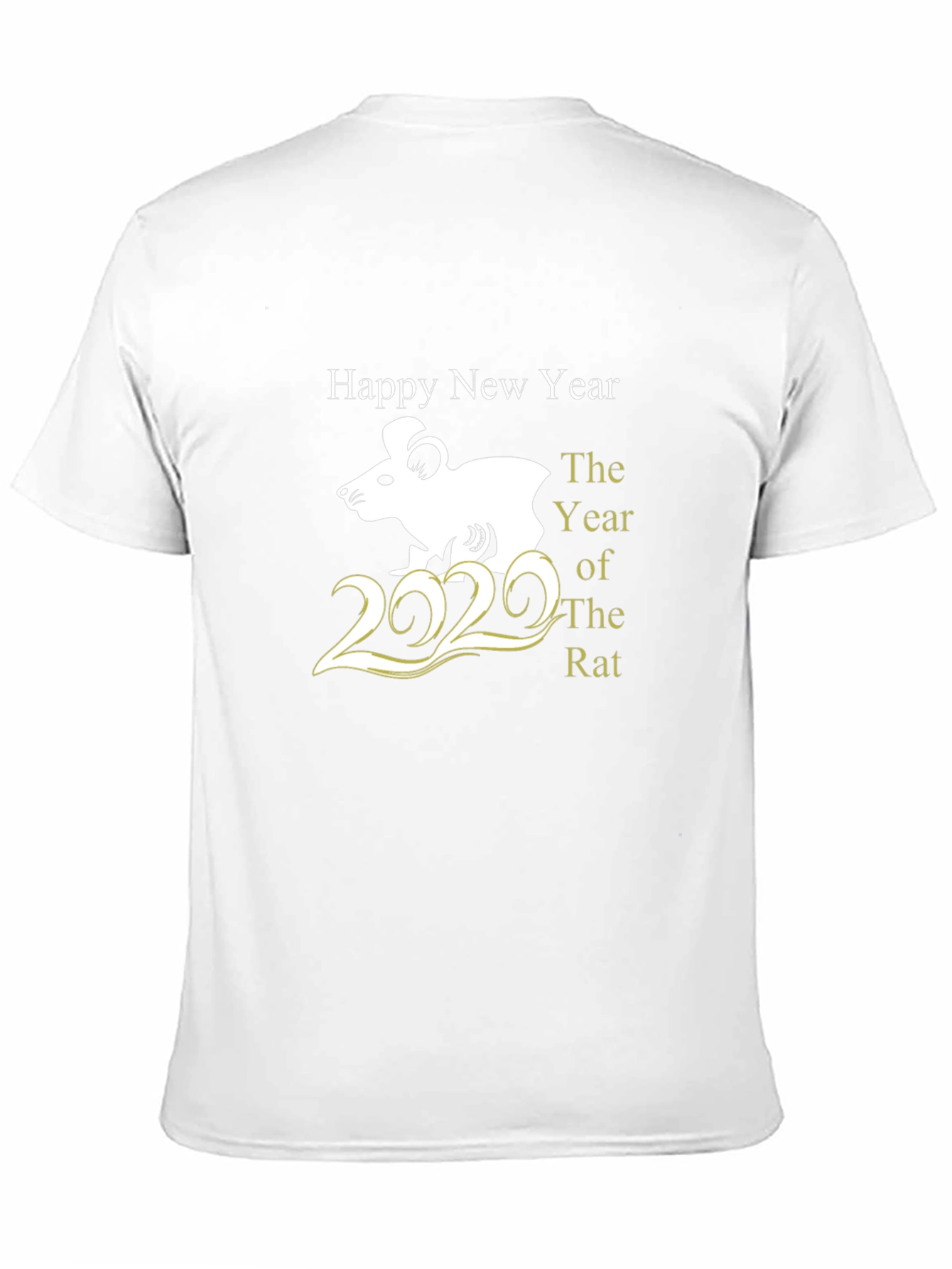 Happy New Year of the Rat 2020 Black T-Shirt