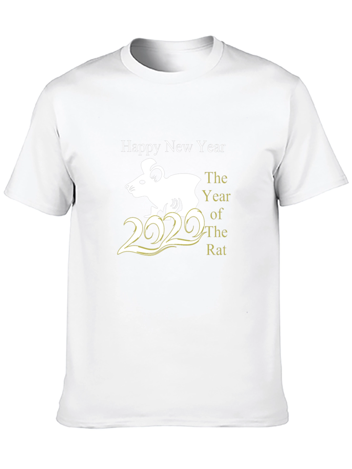 Happy New Year of the Rat 2020 Black T-Shirt