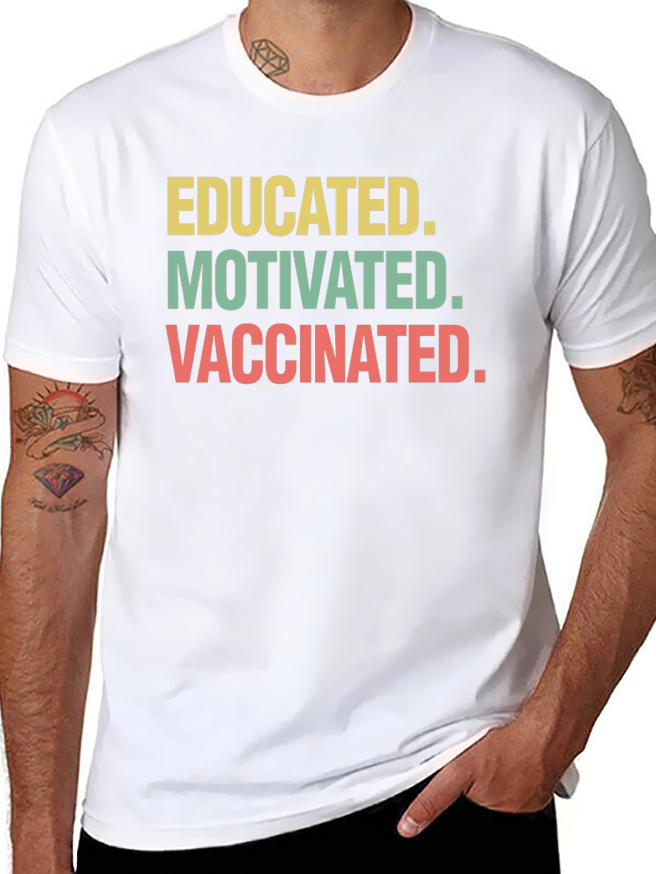 Educated Motivated Vaccinated Tee