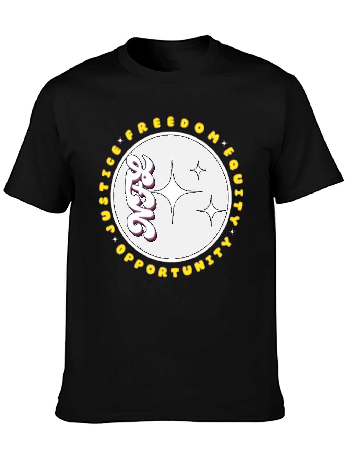 Equality T-Shirt - Justice Freedom Opportunity Graphic Tee