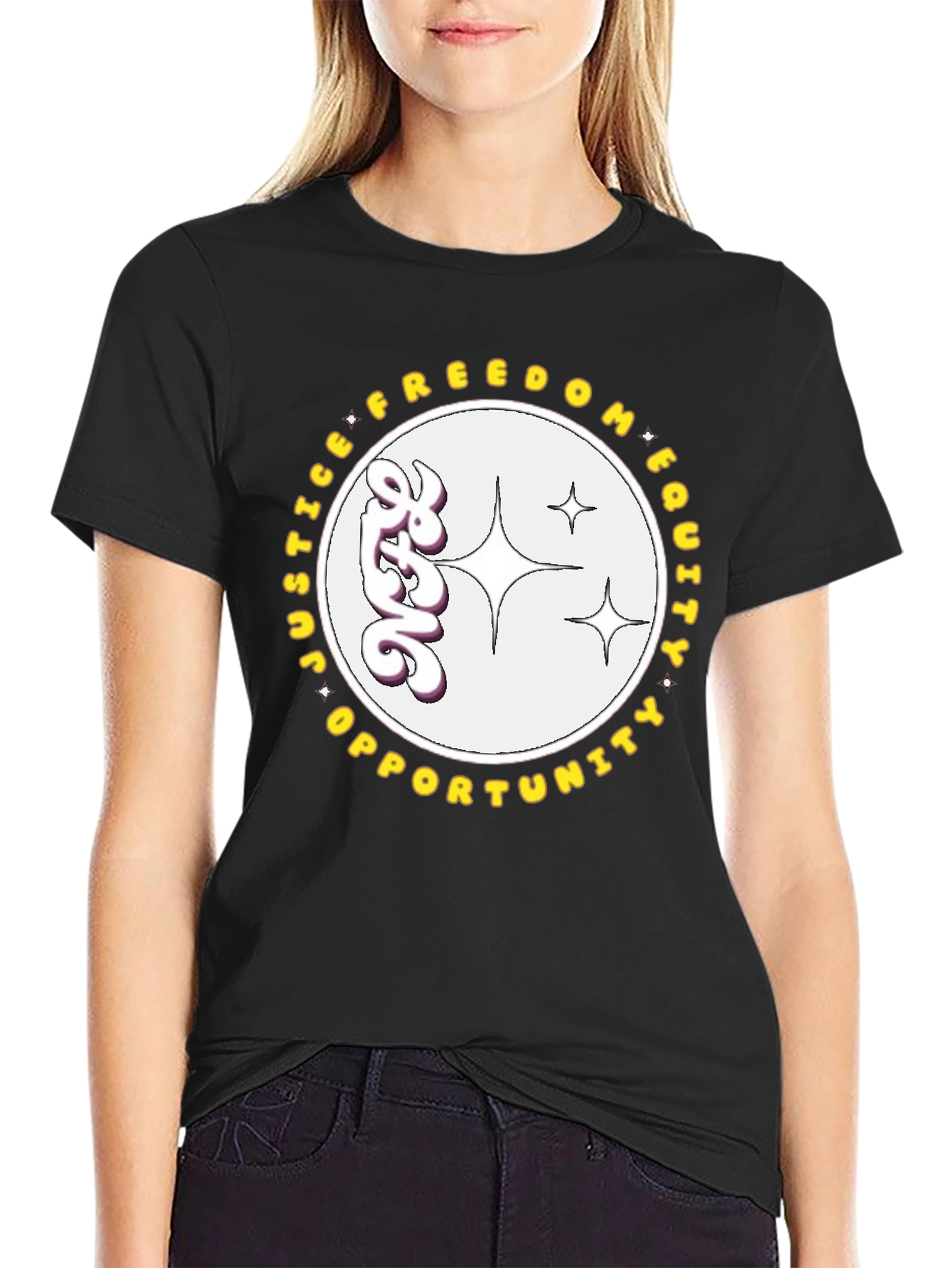 Equality T-Shirt - Justice Freedom Opportunity Graphic Tee
