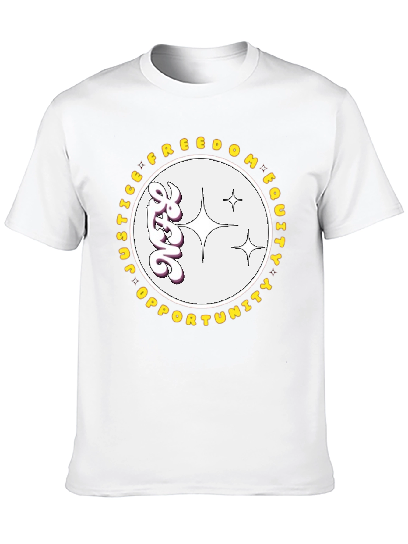 Equality T-Shirt - Justice Freedom Opportunity Graphic Tee