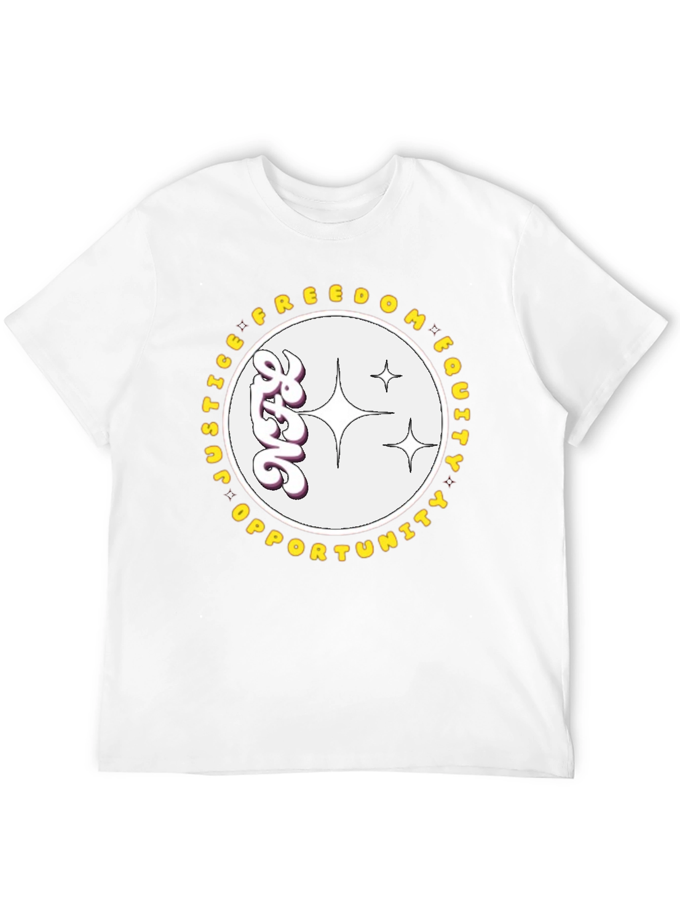 Equality T-Shirt - Justice Freedom Opportunity Graphic Tee