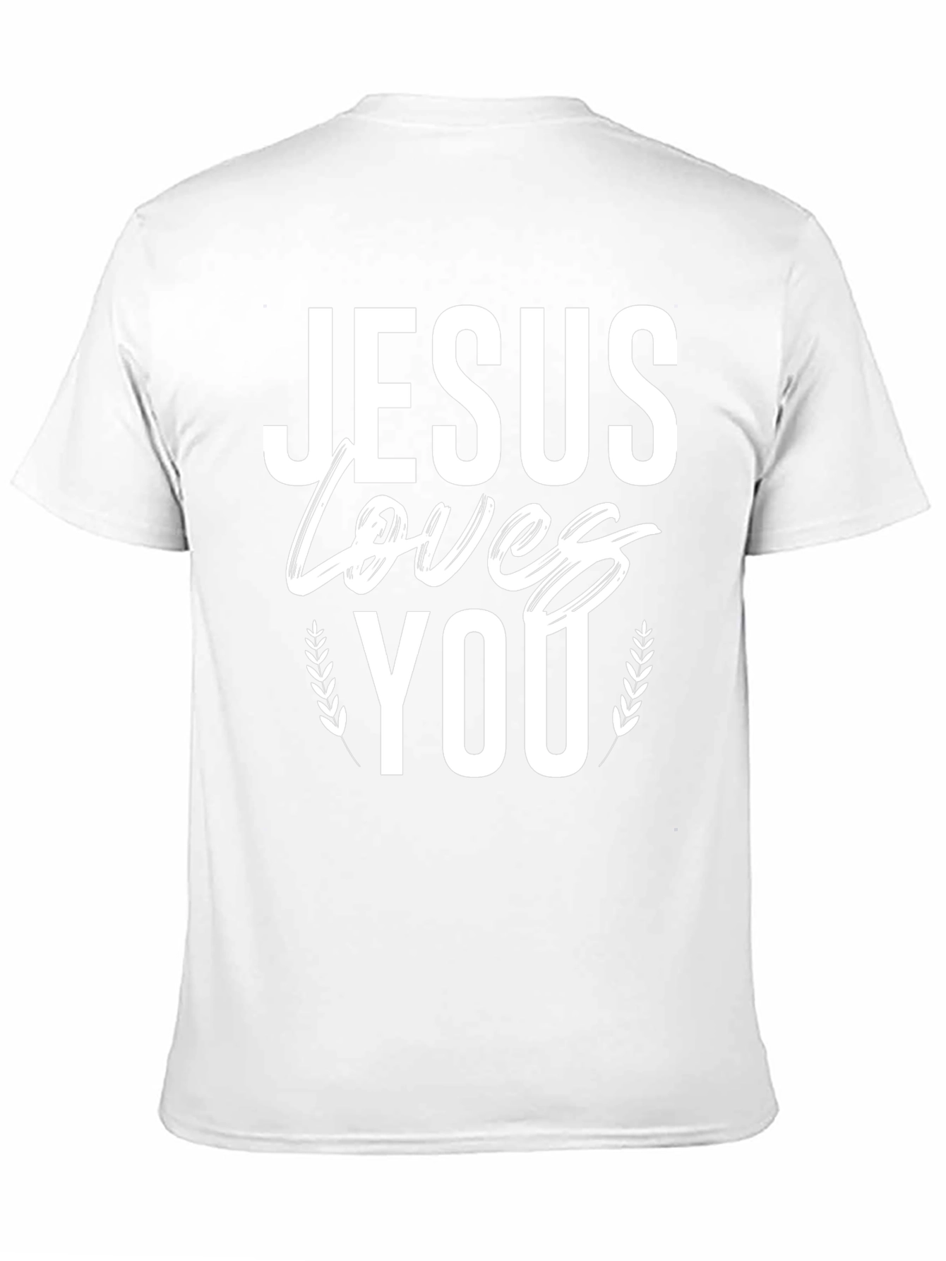 Jesus Loves You Graphic Black T-Shirt