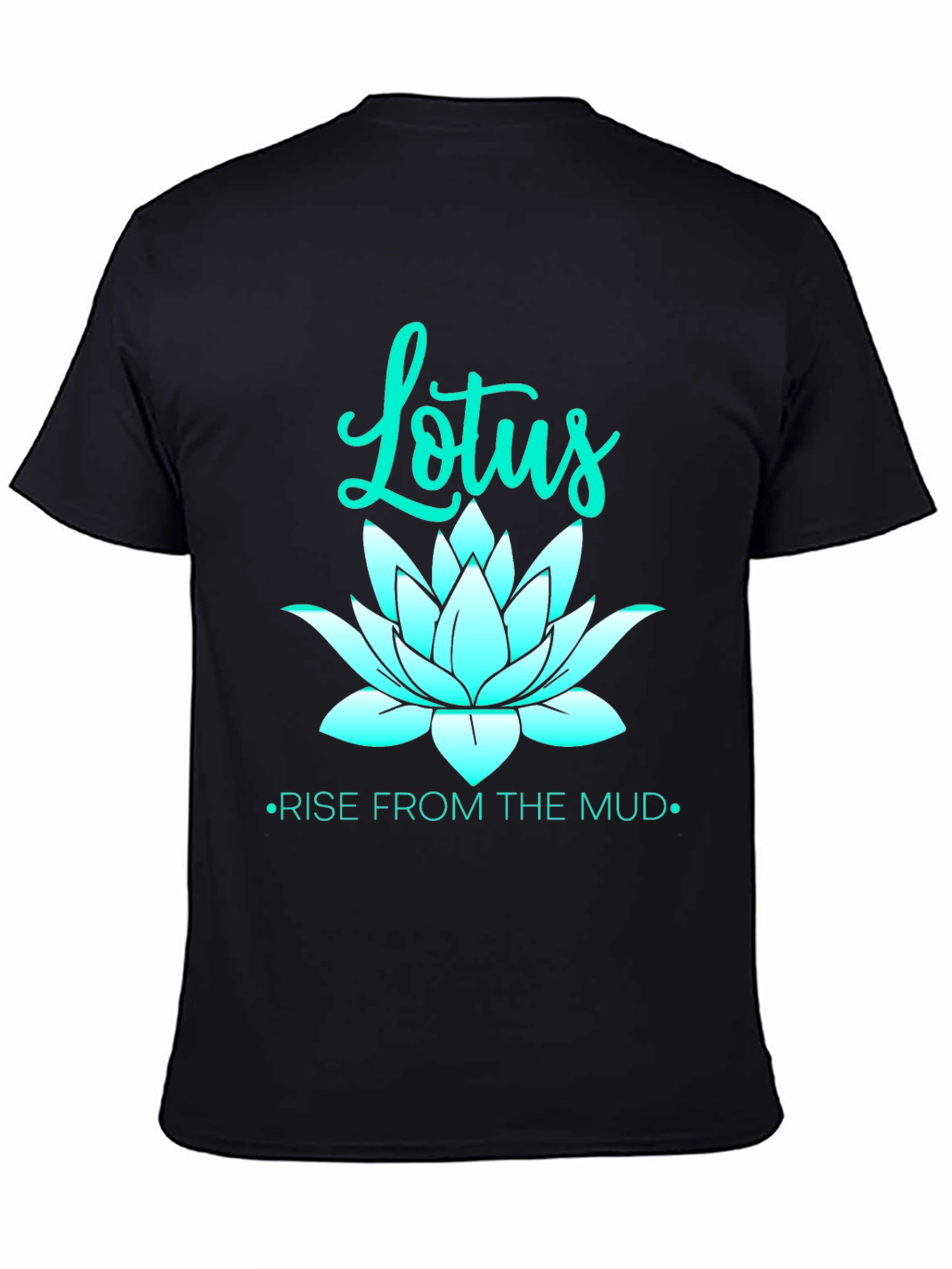 Lotus Rise Graphic Tee - Black Unisex T-Shirt