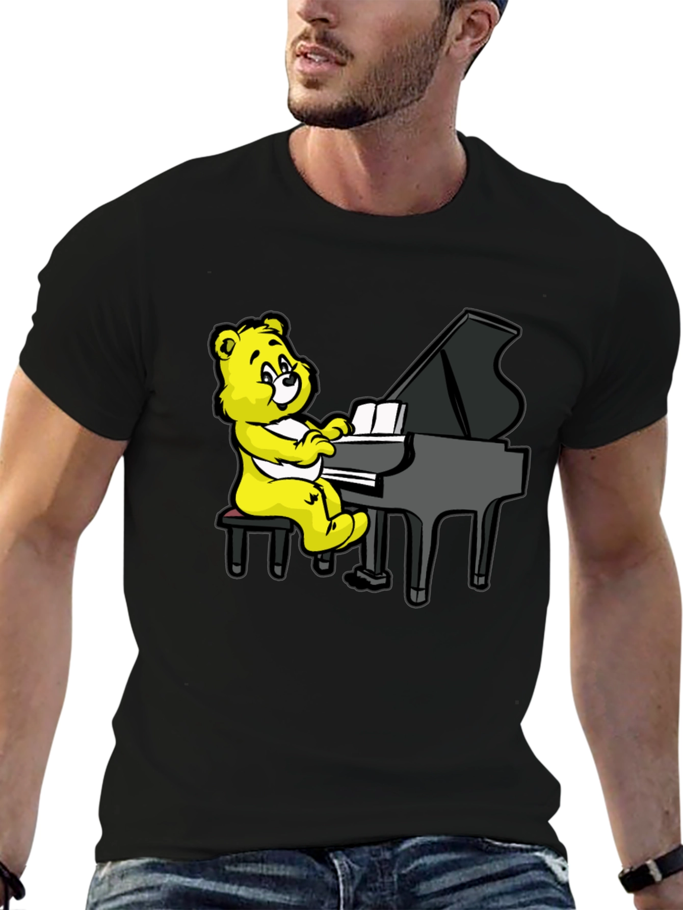 Musical Bear Black T-Shirt