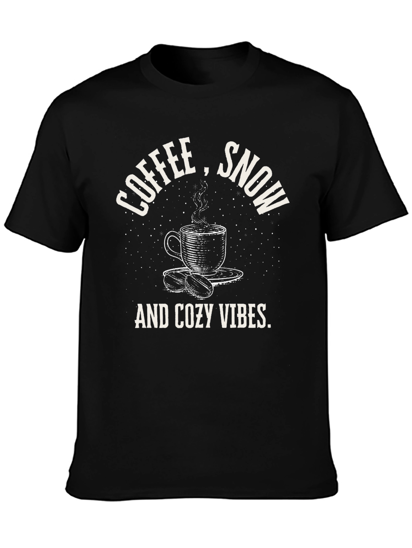 Coffee Snow and Cozy Vibes Graphic Tee