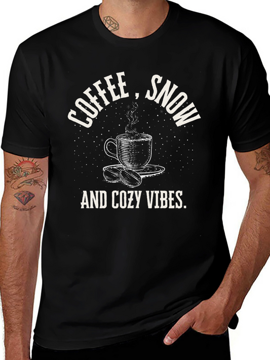 Coffee Snow and Cozy Vibes Graphic Tee