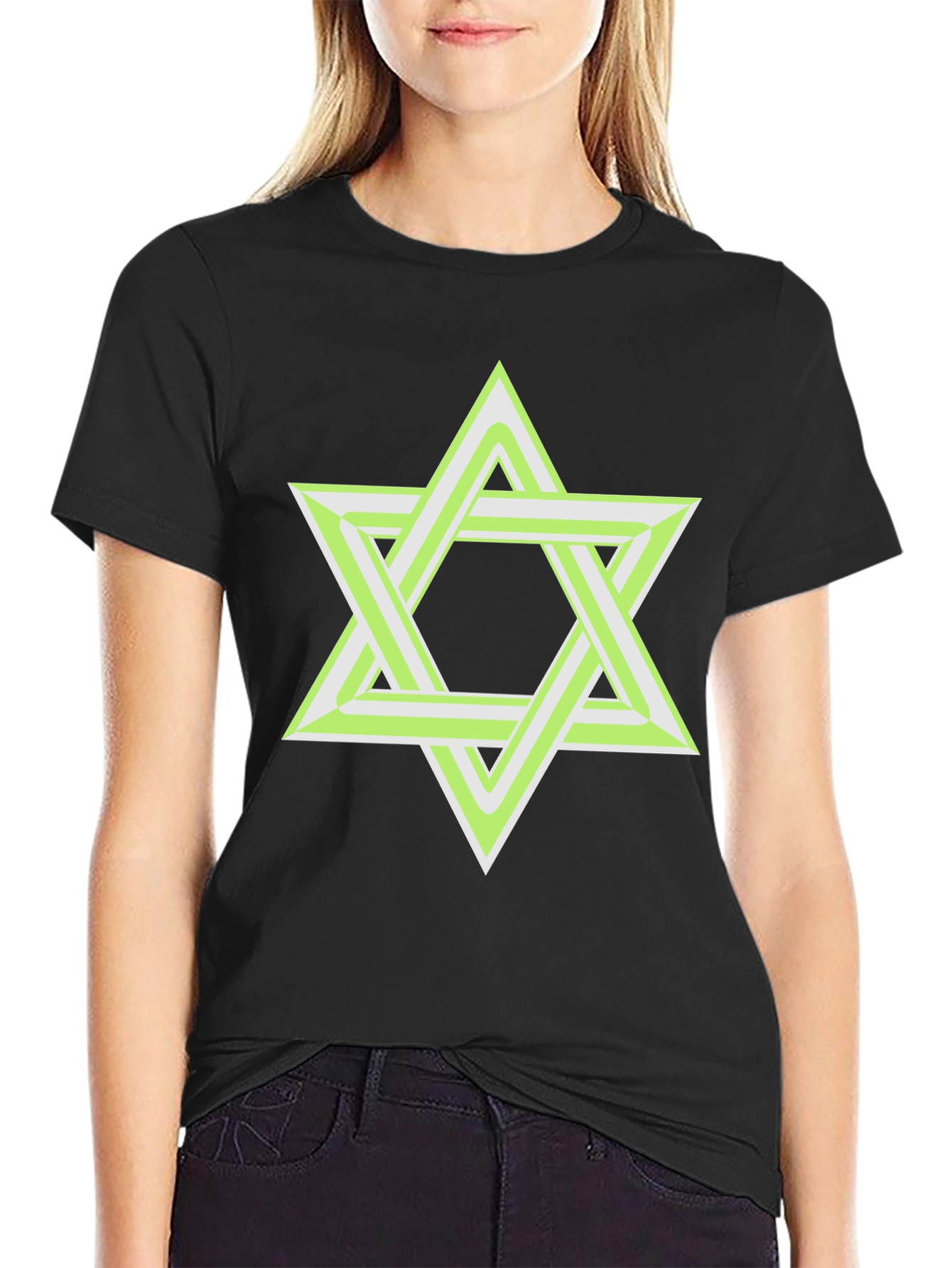 Illusion Star Graphic T-Shirt - Mens Casual Tee