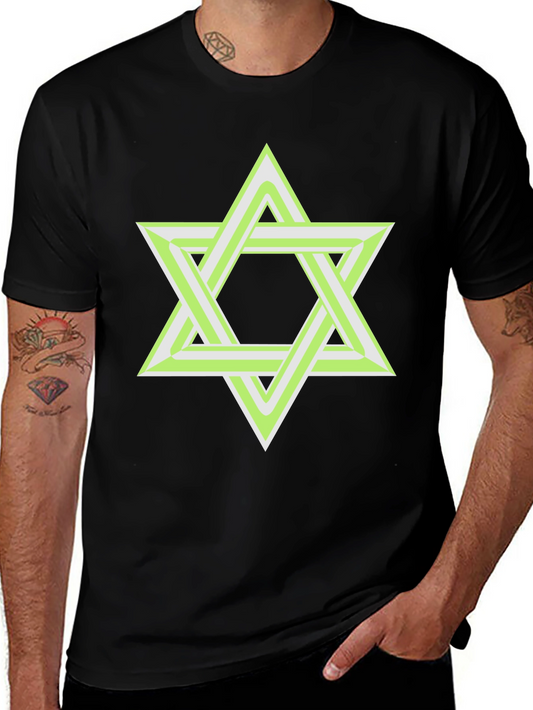 Illusion Star Graphic T-Shirt - Mens Casual Tee