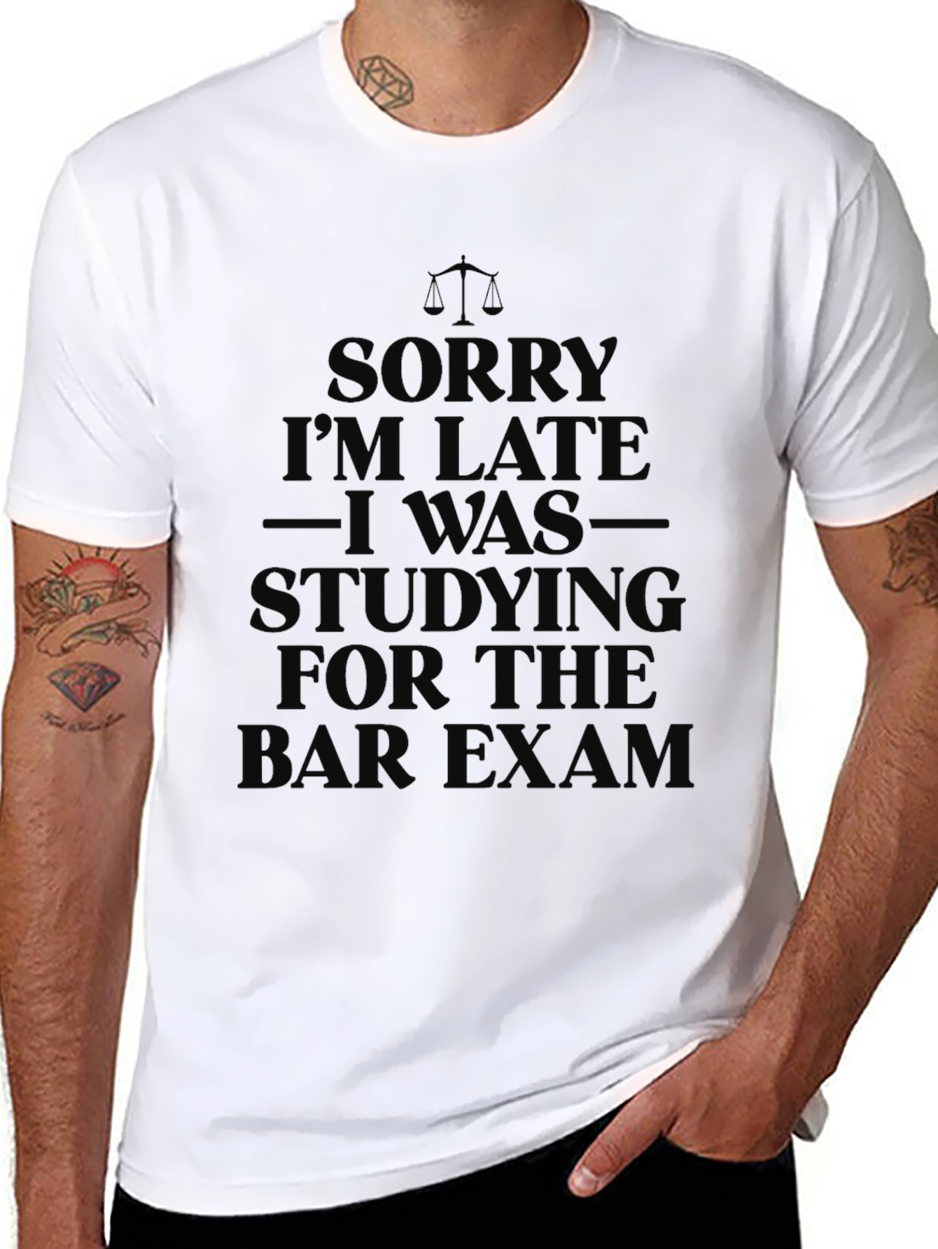 Sorry Im Late Lawyer Bar Exam T-Shirt