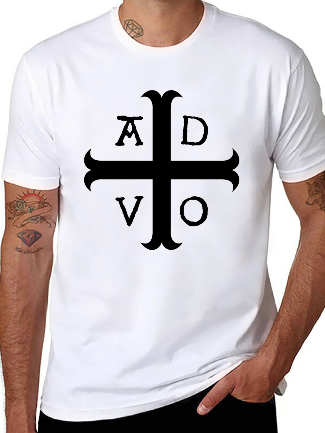 ADVO Cross Graphic T-Shirt - Classic Black Tee