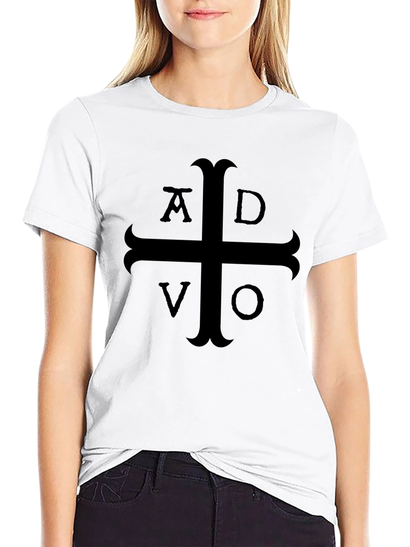 ADVO Cross Graphic T-Shirt - Classic Black Tee