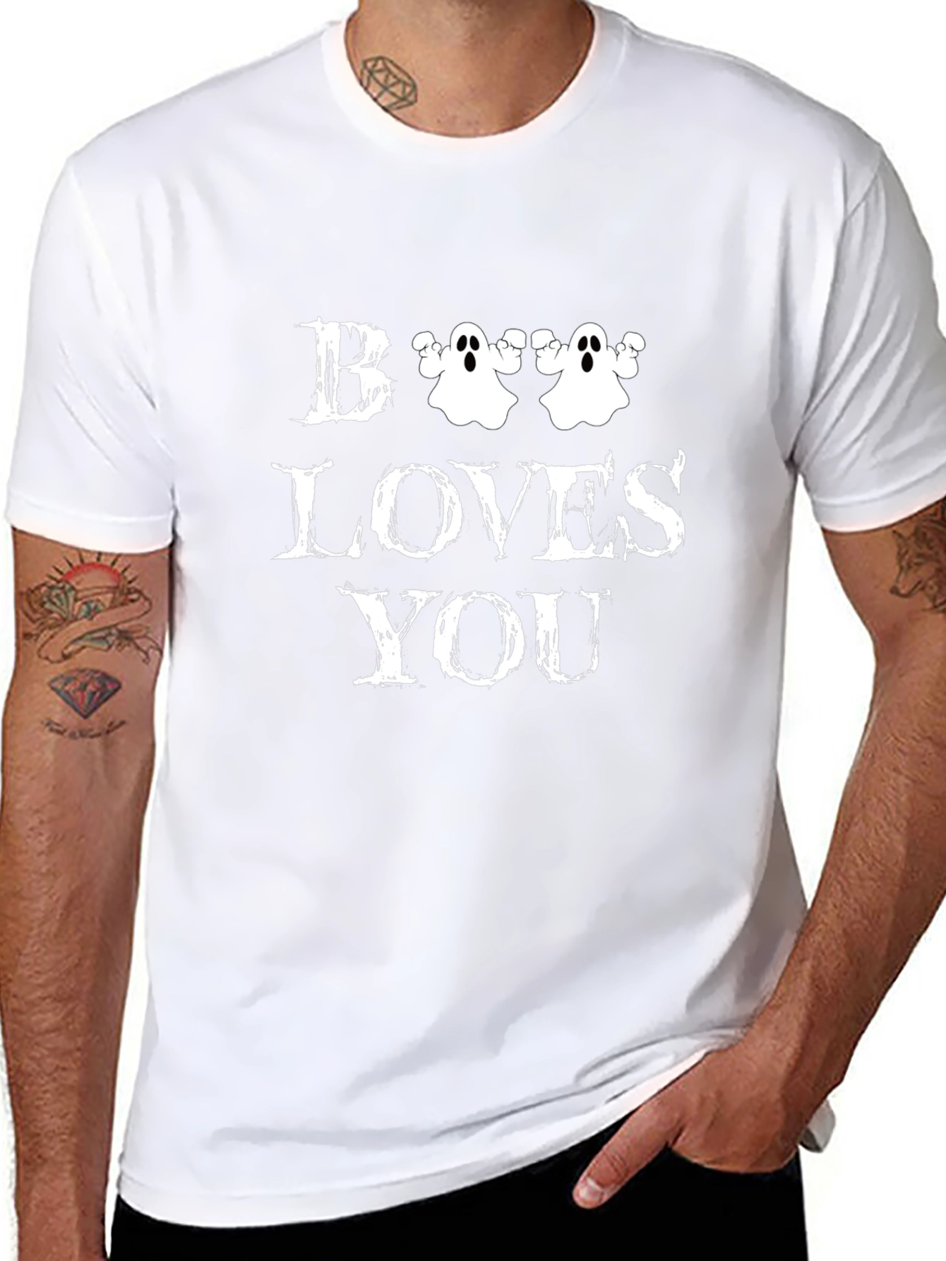 Boo Loves You Graphic T-Shirt - Halloween Edition