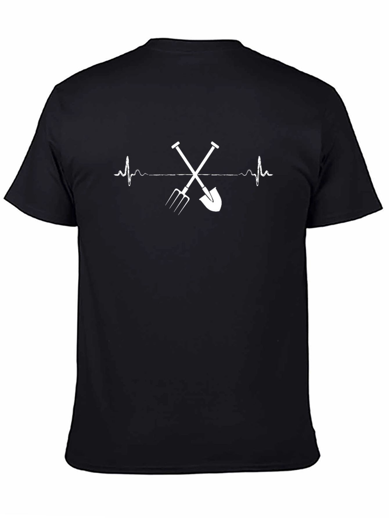Gardening Heartbeat T-Shirt - Black