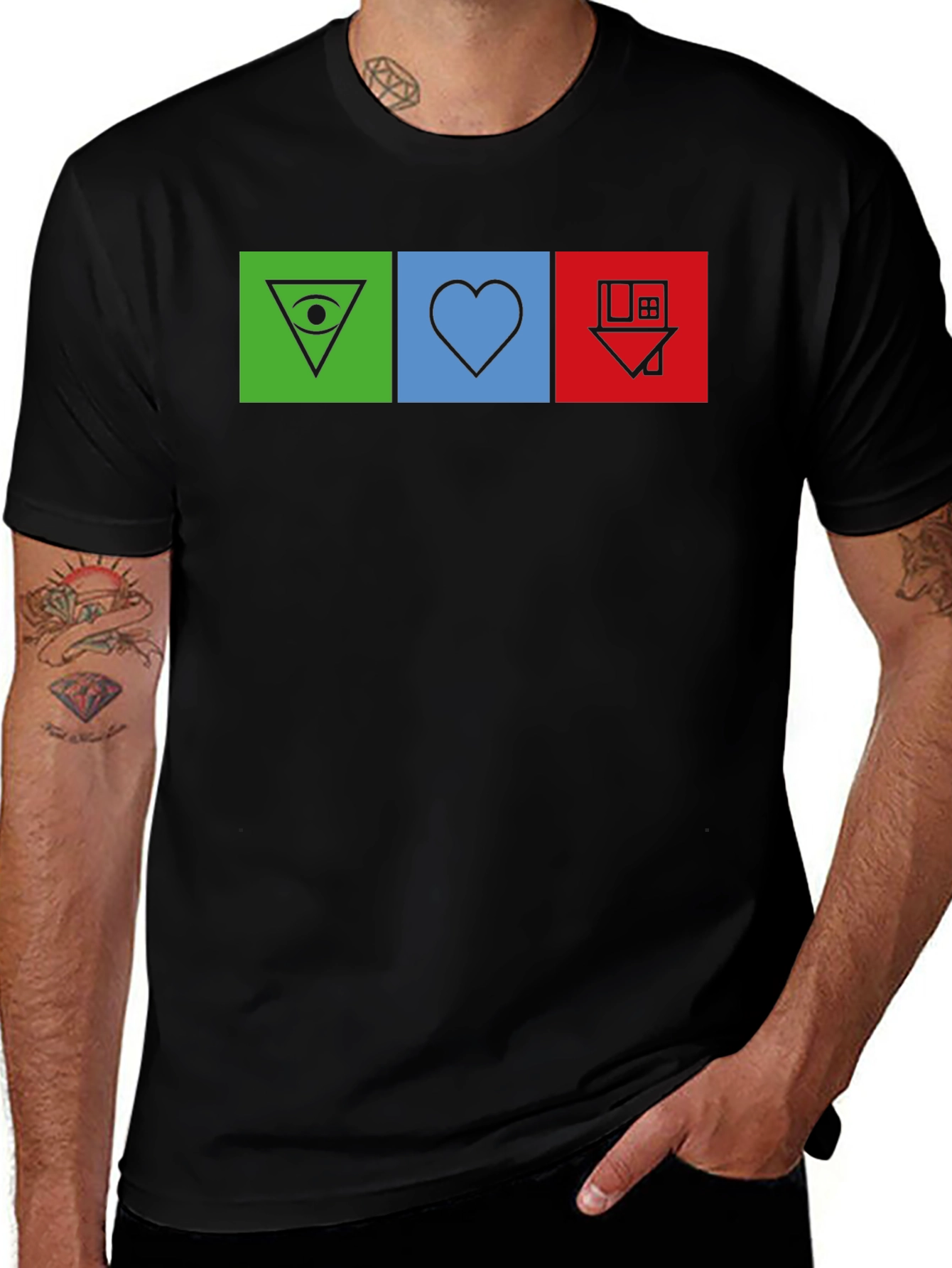 Geometric Symbol T-Shirt - Unique Design
