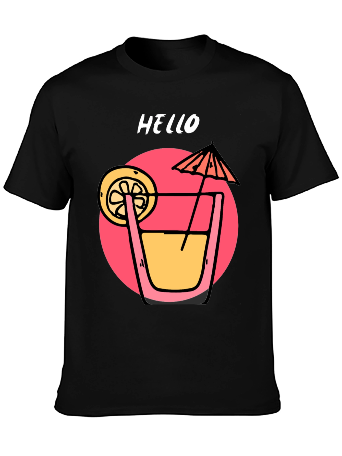 Summer Cocktail Graphic T-Shirt - Hello!