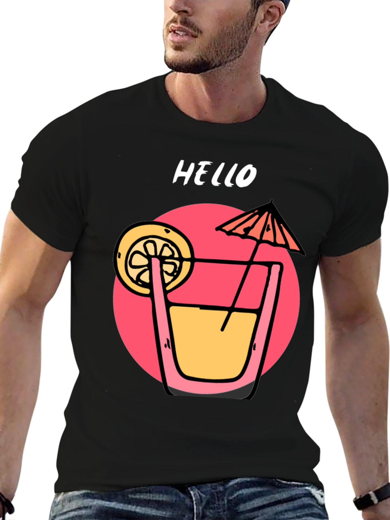 Summer Cocktail Graphic T-Shirt - Hello!