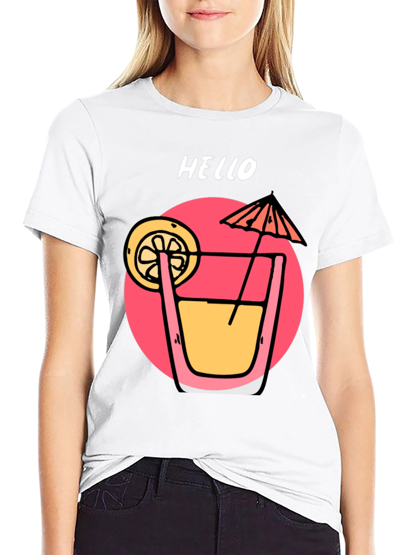 Summer Cocktail Graphic T-Shirt - Hello!