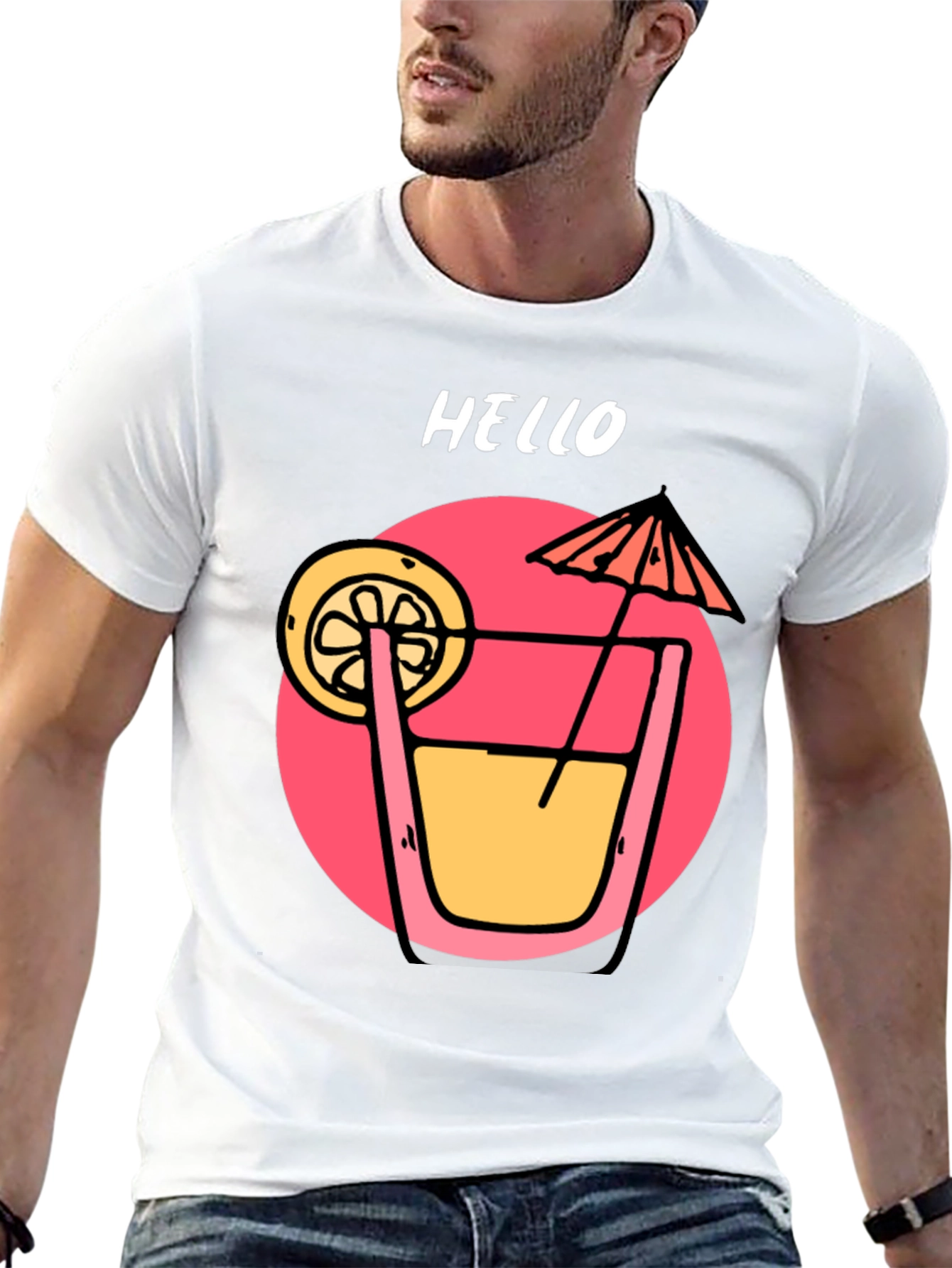 Summer Cocktail Graphic T-Shirt - Hello!