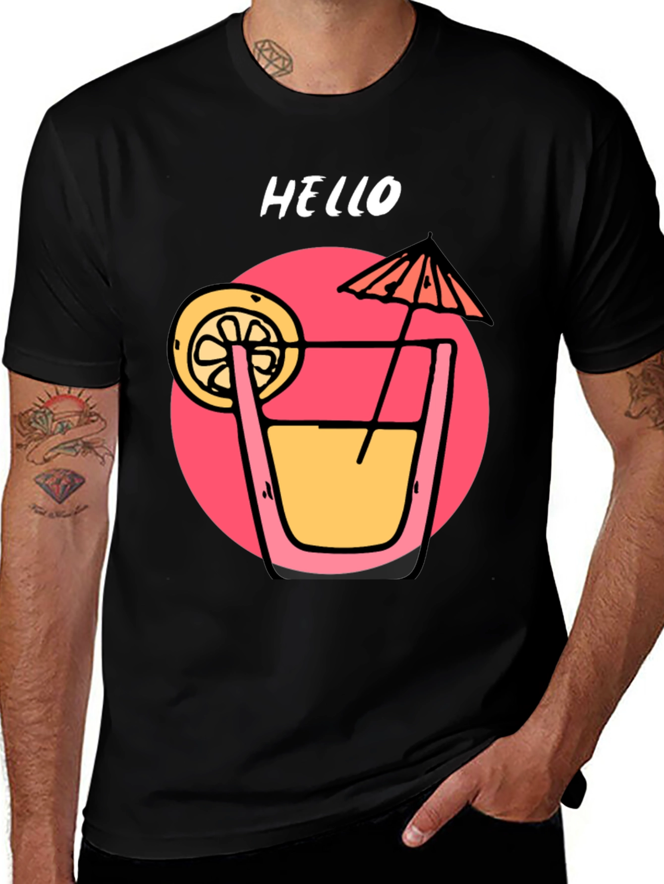 Summer Cocktail Graphic T-Shirt - Hello!