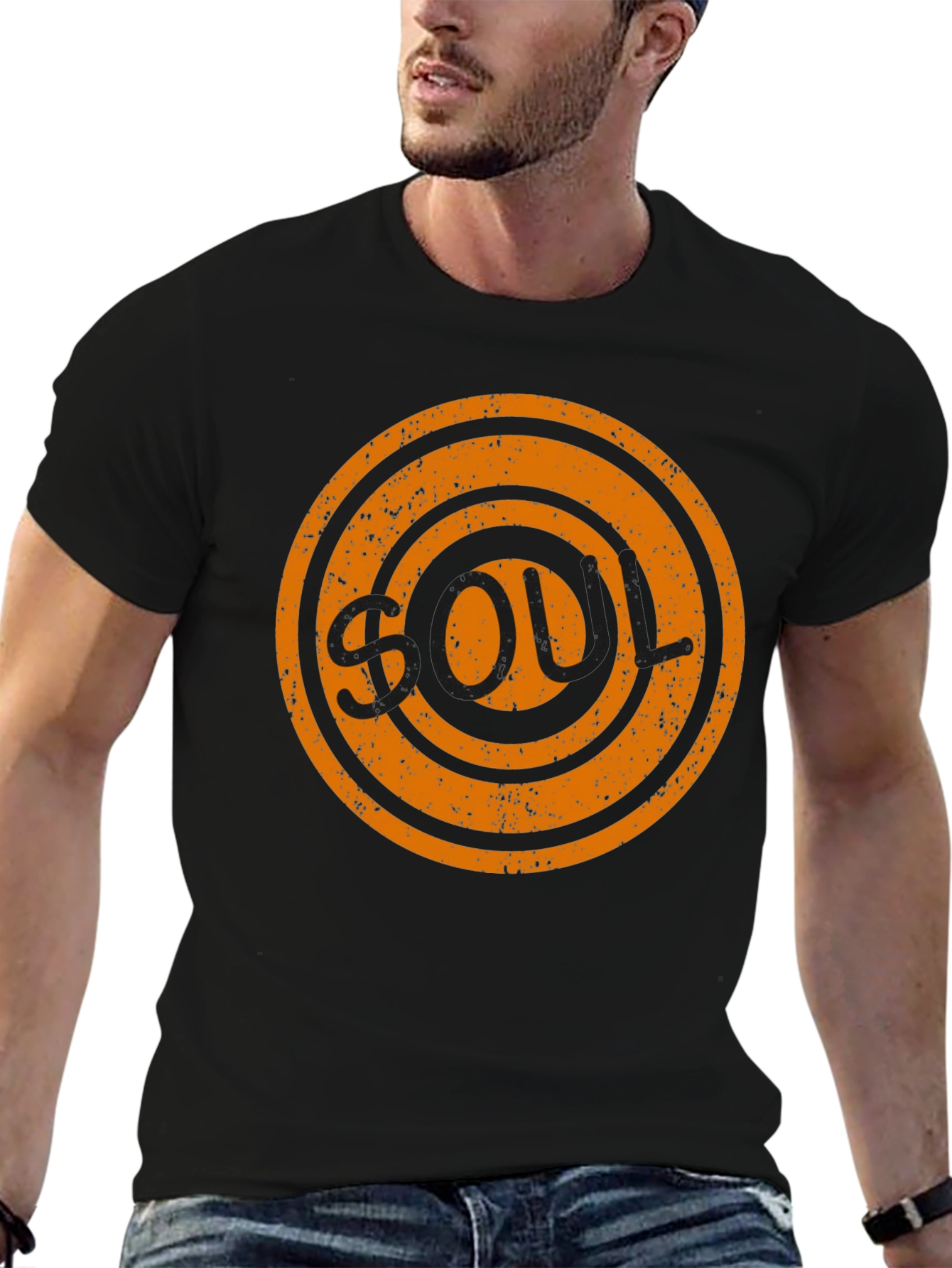 Retro Soul Symbol Black T-Shirt
