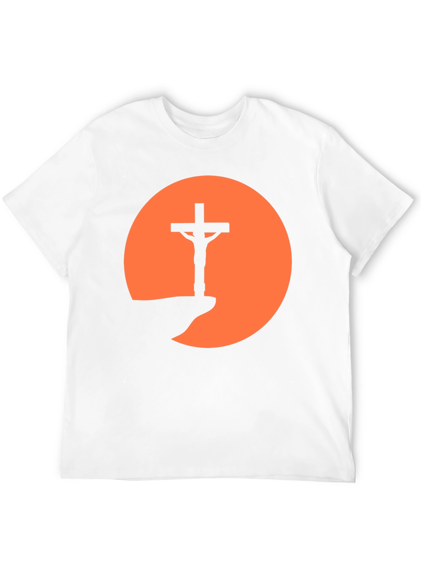 Silhouette Cross Sunset Graphic Tee - Black