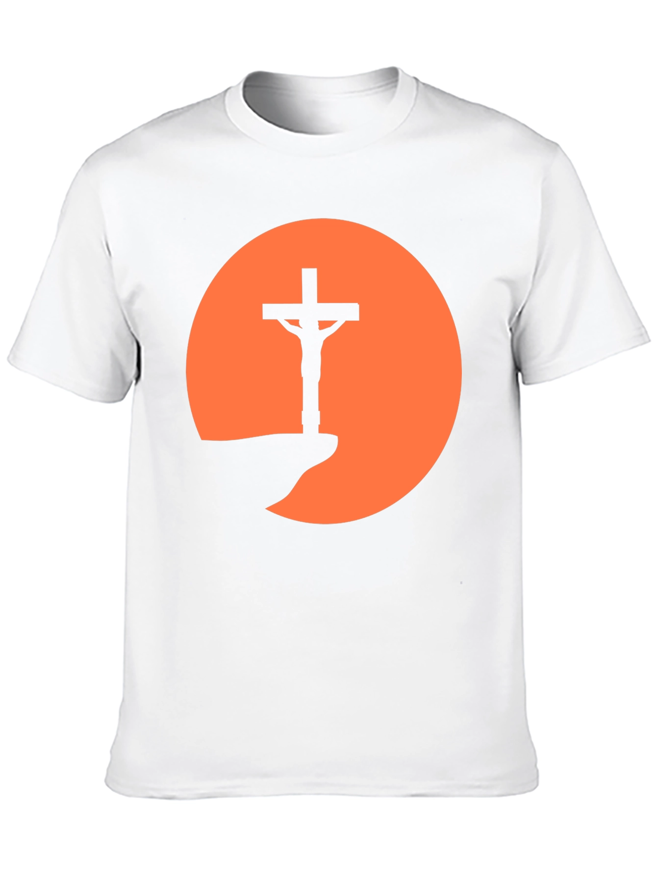 Silhouette Cross Sunset Graphic Tee - Black