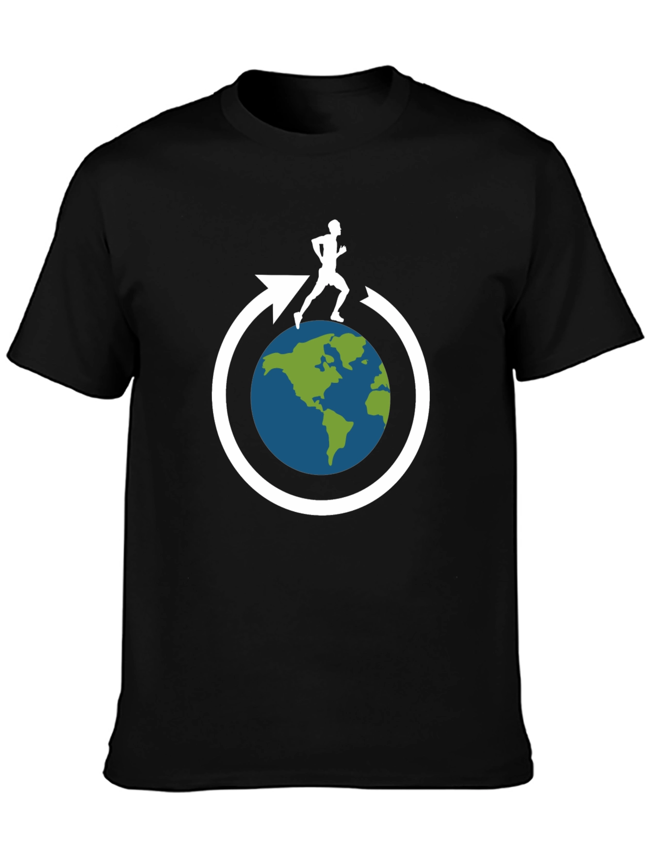 Around the World Run T-Shirt - Black