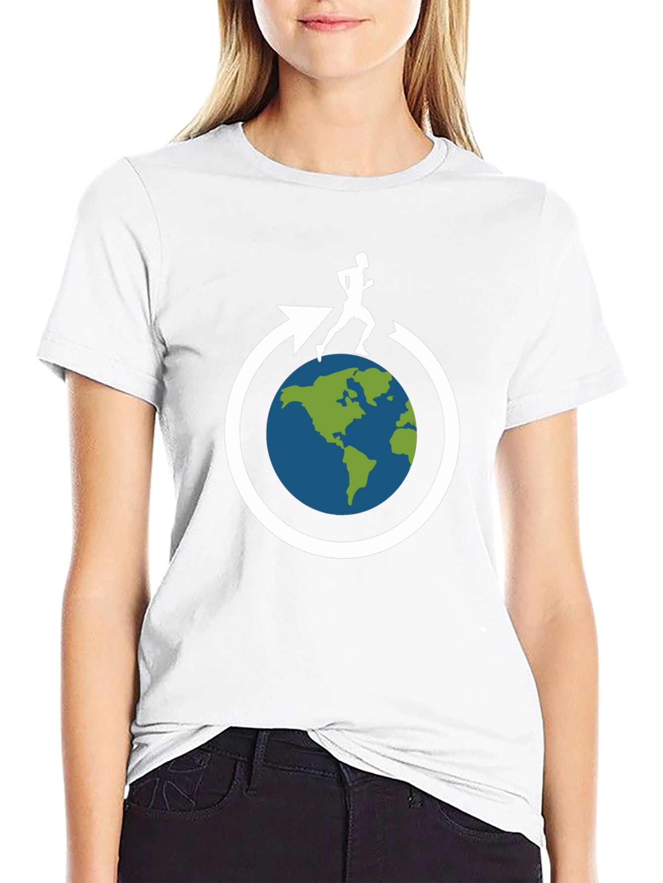 Around the World Run T-Shirt - Black