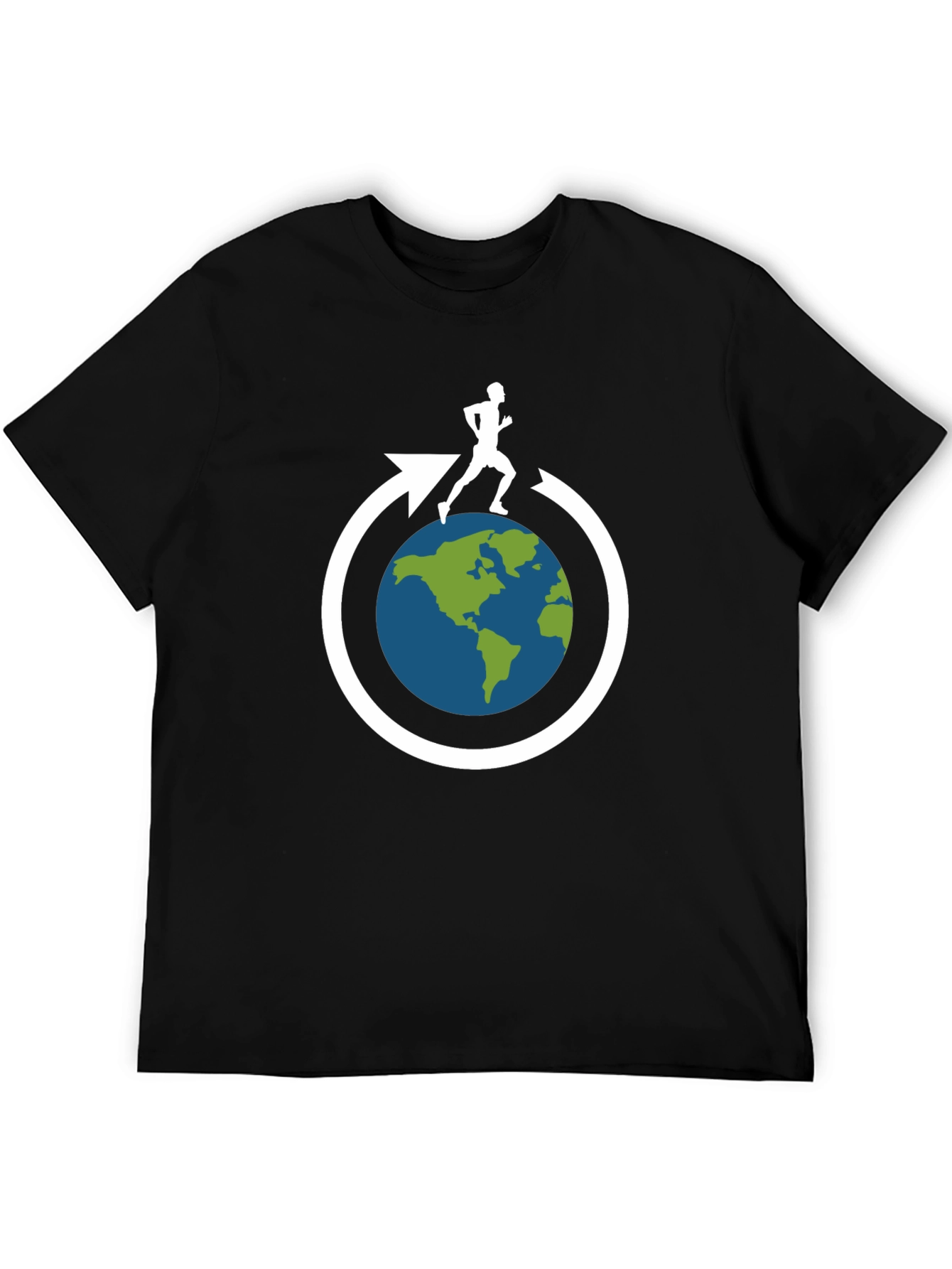 Around the World Run T-Shirt - Black