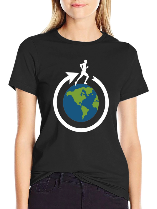 Around the World Run T-Shirt - Black