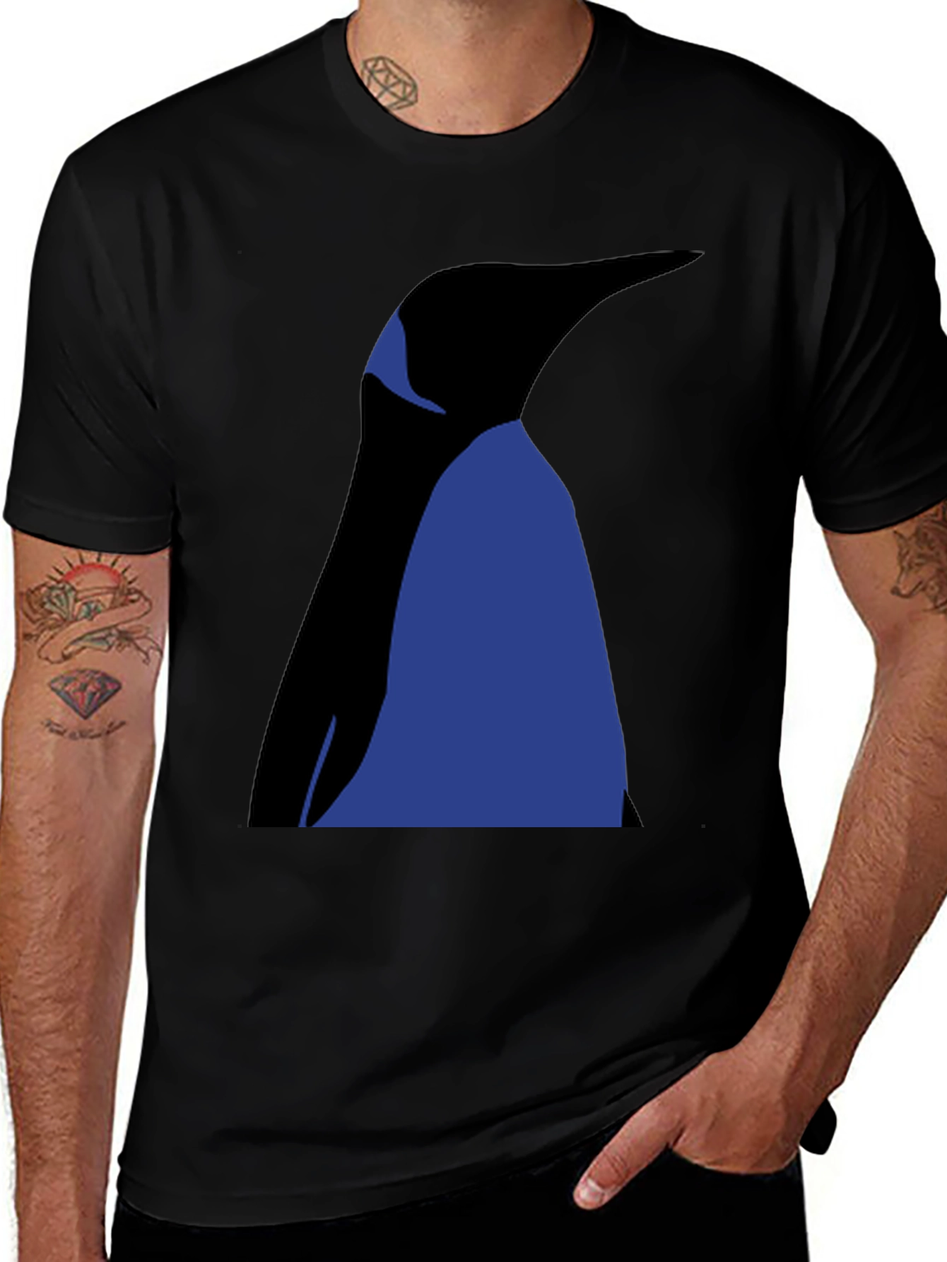 Penguin Graphic T-Shirt - Mens Black Tee