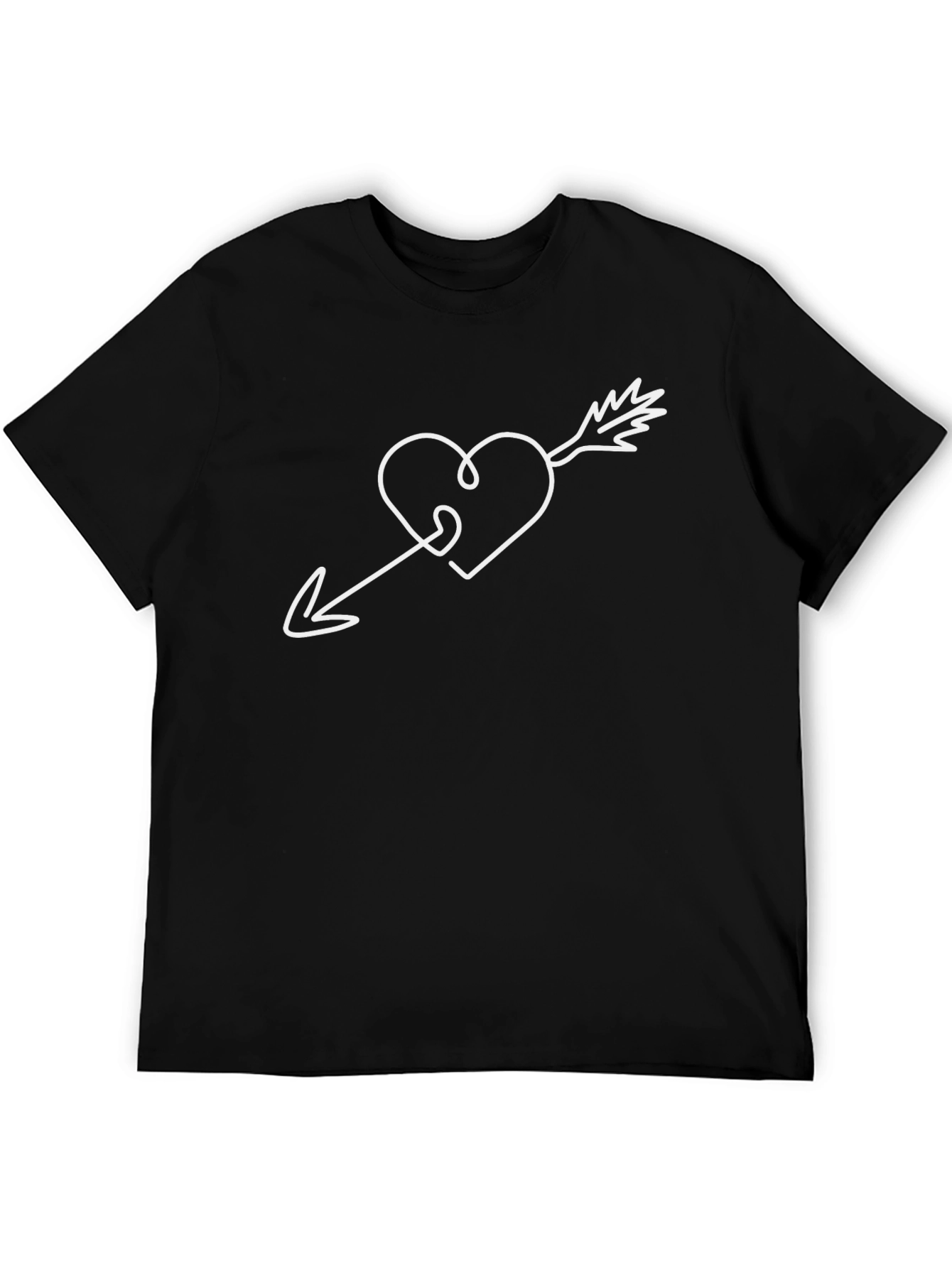 Heart Arrow Graphic Tee - Classic Black T-Shirt