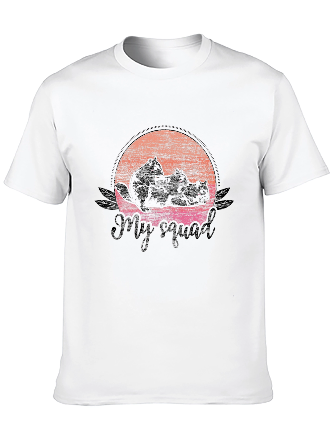 Squirrel Squad Black T-Shirt