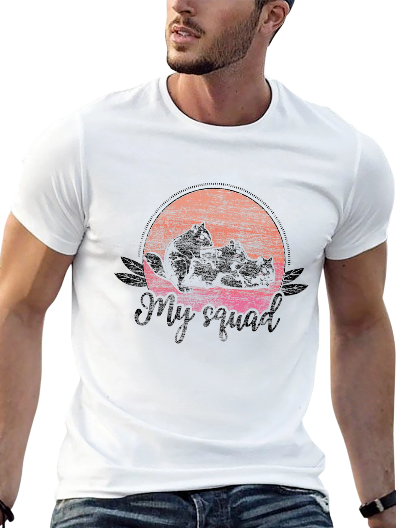 Squirrel Squad Black T-Shirt
