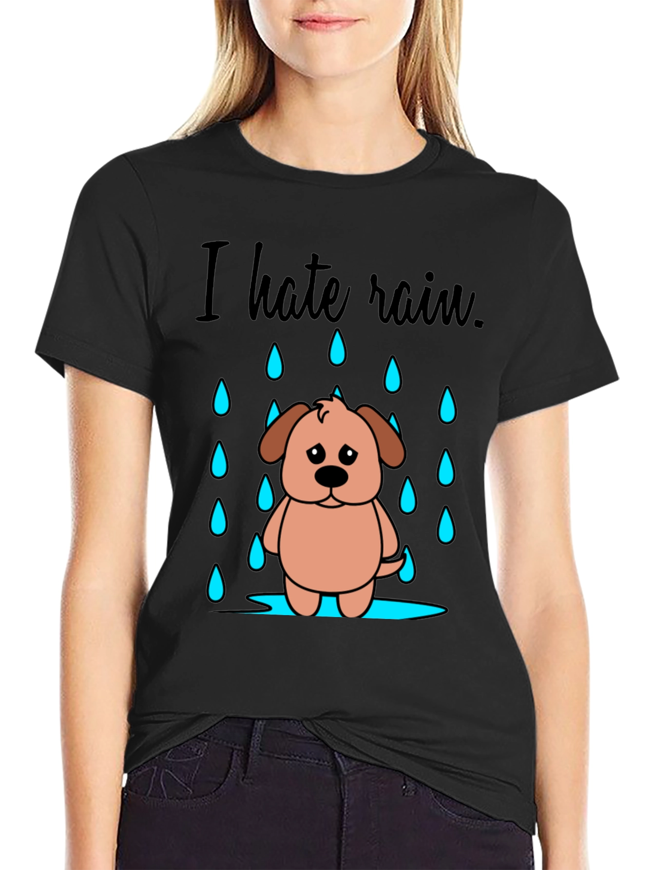 I Hate Rain Dog Graphic Novelty T-Shirt