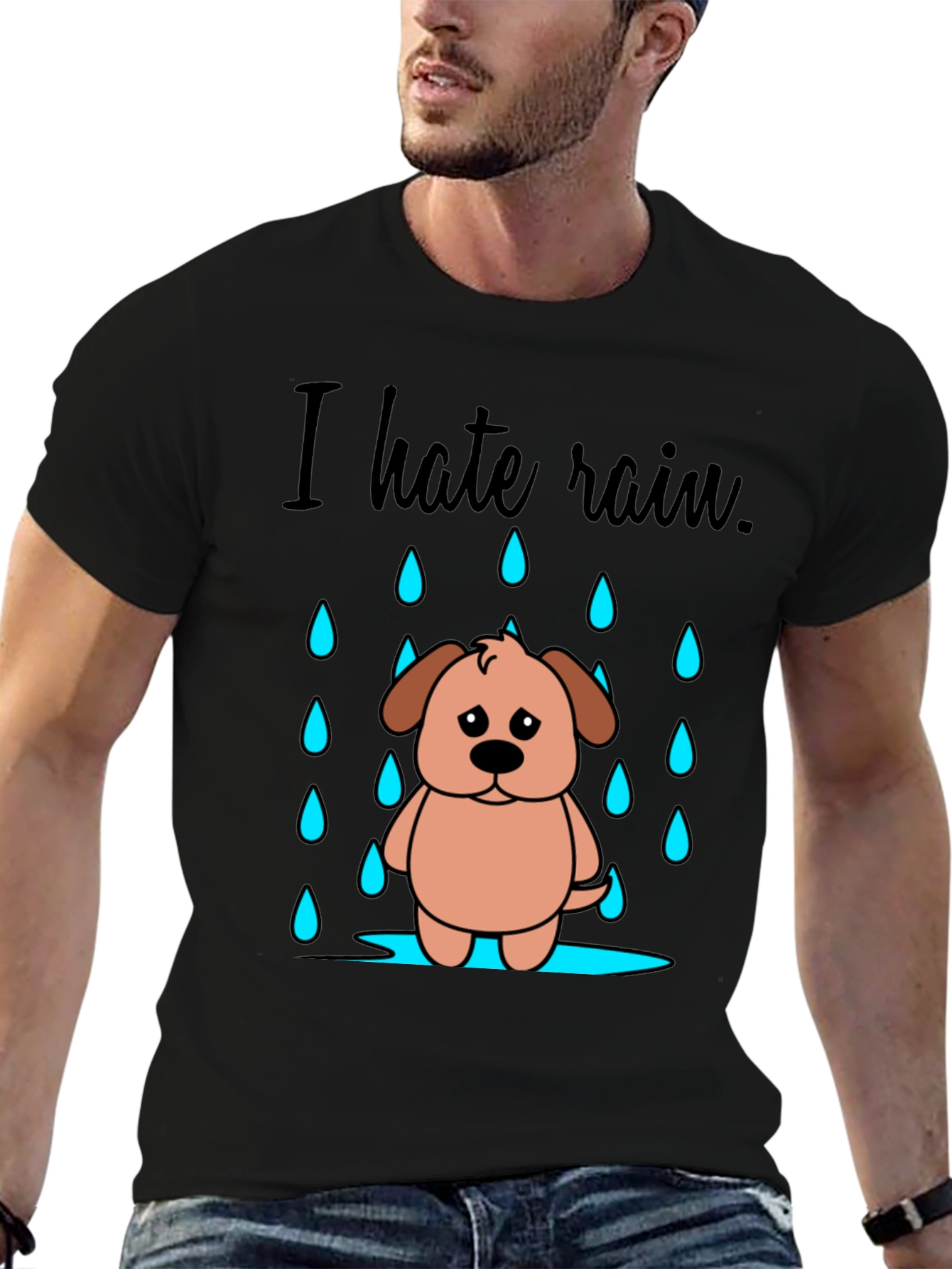 I Hate Rain Dog Graphic Novelty T-Shirt