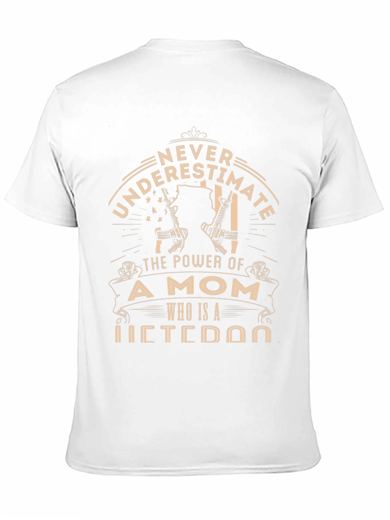 Never Underestimate Veteran Mom T-Shirt